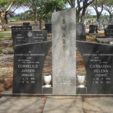 SWART Cornelius Jansen 1921-1981 &amp; Catharina Helena 1921-2001
