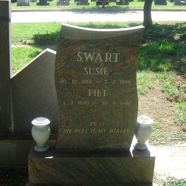 SWART Piet 1920-1996 &amp; Susie 1914-1986