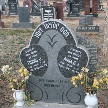 SWART Frans J. 1920-2010 & Anna C.J. 1923-1997