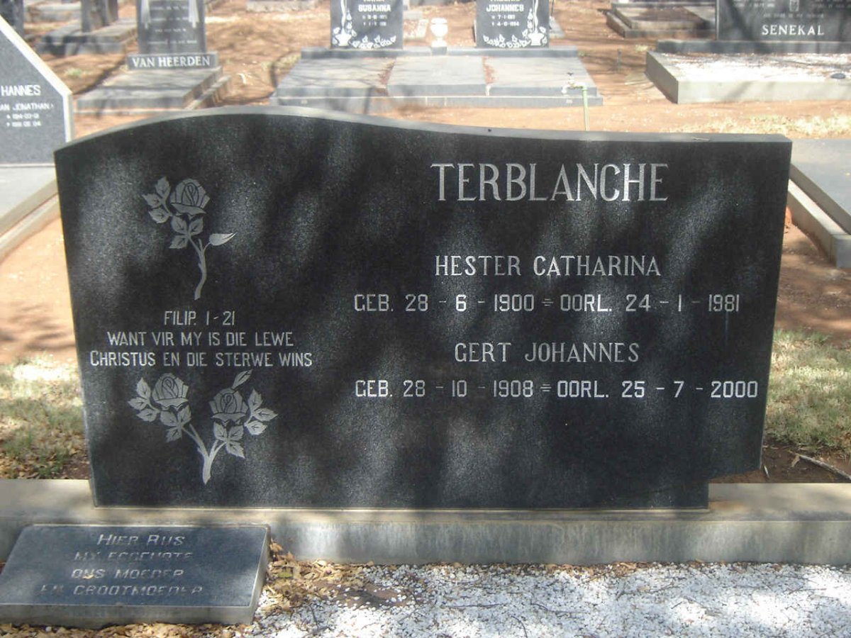 TERBLANCHE Hester Catharina