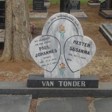 TONDER Paul Johannes, van 1932-1984 &amp; Hester Susanna 1935-