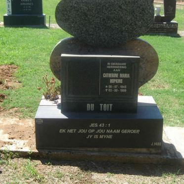 TOIT Carherine Maria, du nee HOPKINS 1945-1999