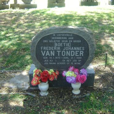 TONDER Frederik Johannes, van 1970-1989