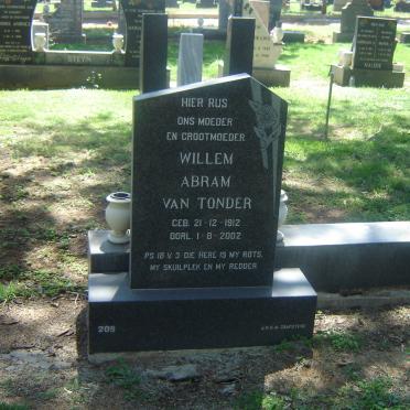 TONDER Willem Abram, van 1912-2002