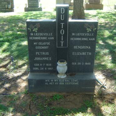 TOIT Petrus Johannes, du 1935-1987 &amp; Hendrina Elizabeth 195-