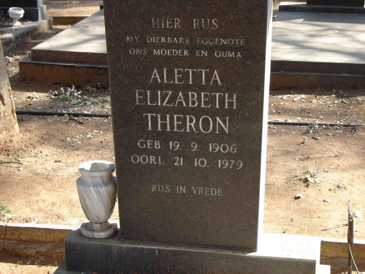 THERON Aletta Elizabeth