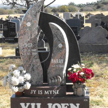 VILJOEN Barry 1948- &amp; Maria Isabella BOTHA 1947-2001