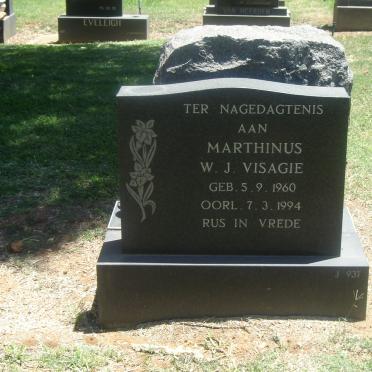 VISAGIE Marthinus W.J. 1960-1994
