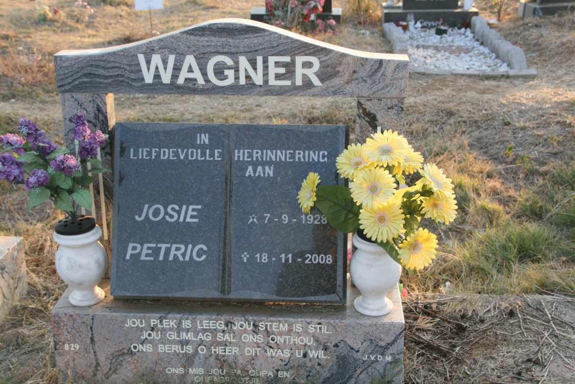 WAGNER Josie Petric 1928-2008