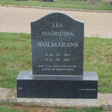 WOLMARANS Lea Magrietha 1912-2001