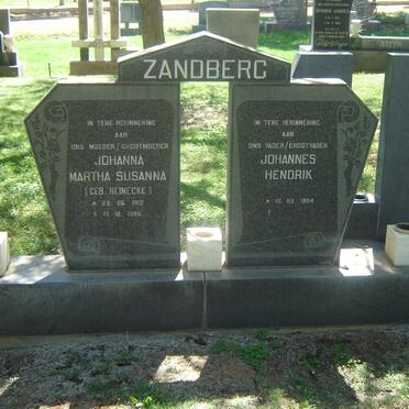 ZANDBERG Johannes Hendrik 1904- &amp; Johanna Martha Susanna REINECKE 1912-1986