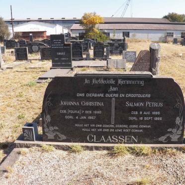 CLAASSEN Salmon Petrus 1885-1965 & Johanna Christina FOURIE 1890-1967
