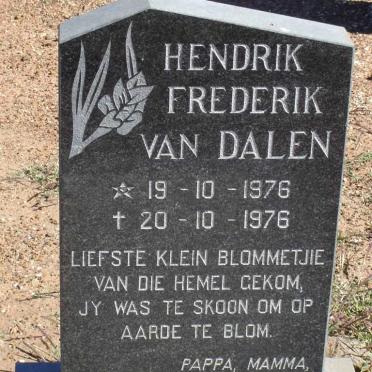 DALEN Hendrik Frederik, van 1976-1976