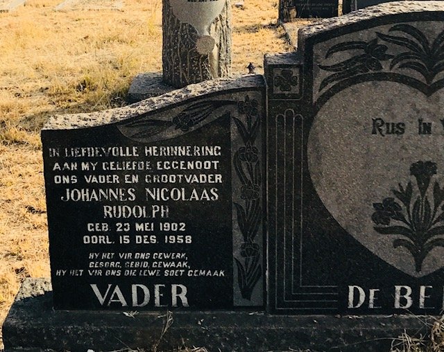 BEER Johannes Nicolaas Rudolph, de 1902-1958 &amp; Johanna Hendrina STANDER 1903-1992