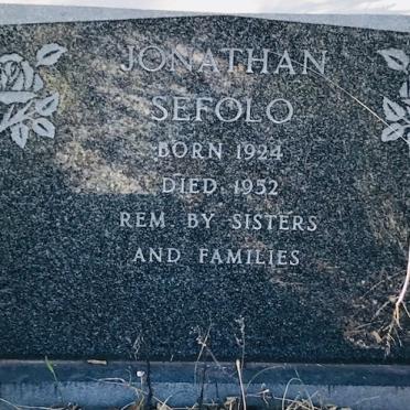 SEFOLO Jonathan 1924-1952