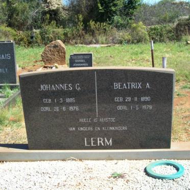 LERM Johannes G. 1885-1976 &amp; Beatrix A. 1890-1979