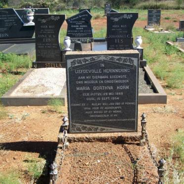 HORN Maria Dorthya nee KOTZE 1889-1954