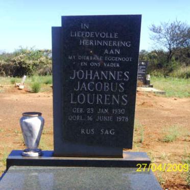 LOURENS Johannes Jacobus 1930-1978