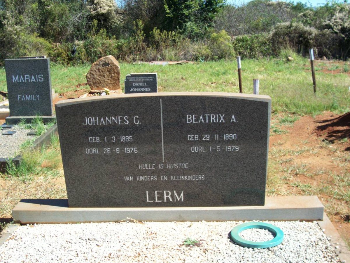 LERM Johannes G. 1885-1976 & Beatrix A. 1890-1979