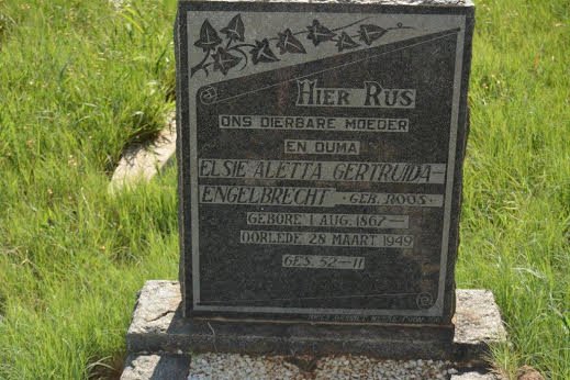 ENGELBRECHT Elsie Aletta Gertruida nee ROOS 1867-1949