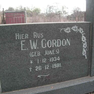 GORDON E.W. nee JONES 1934-1981