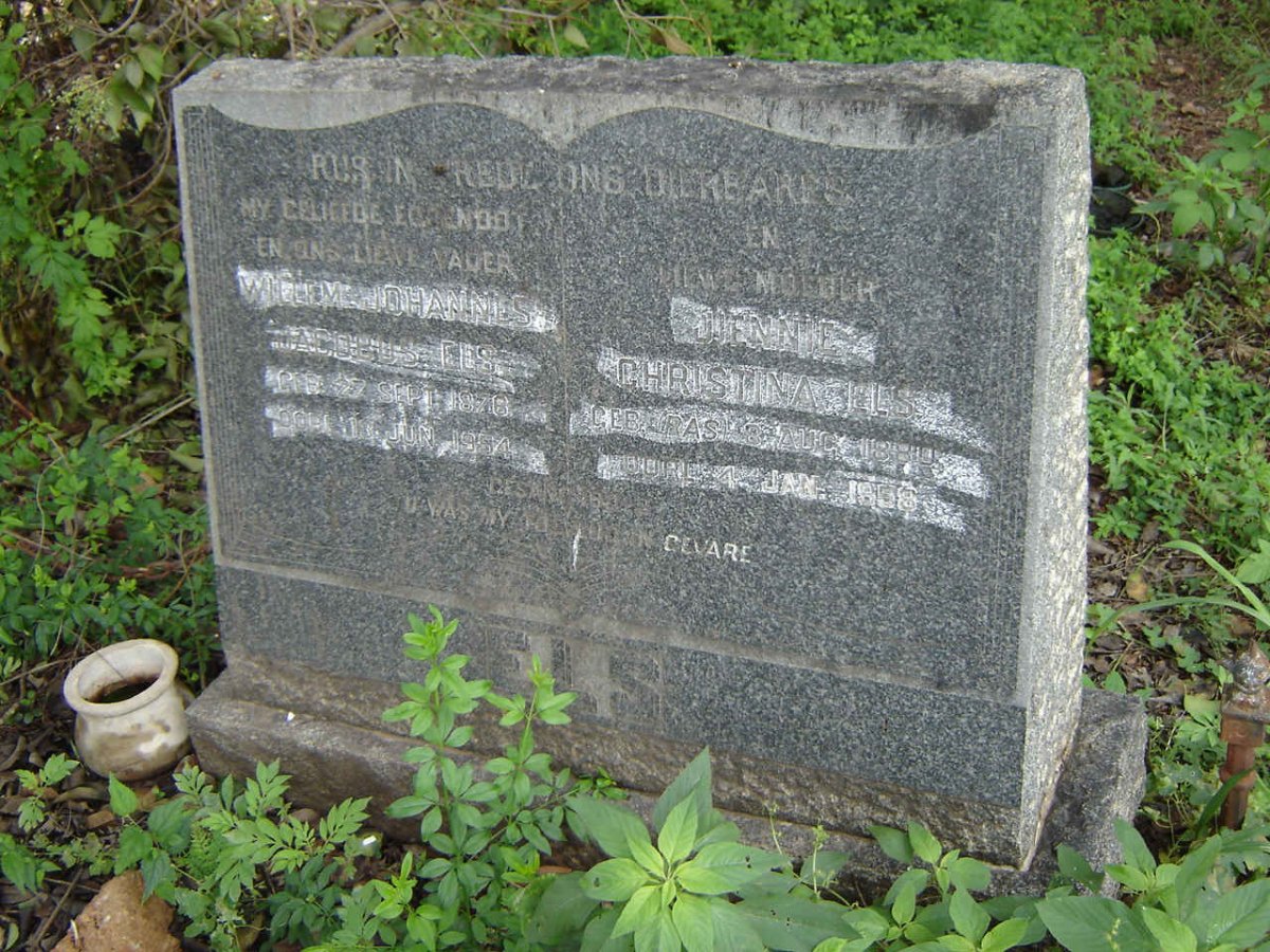 ELS Willem Johannes Jacobus 1878-1954 & Jiennie Christina RAS 1880-1958