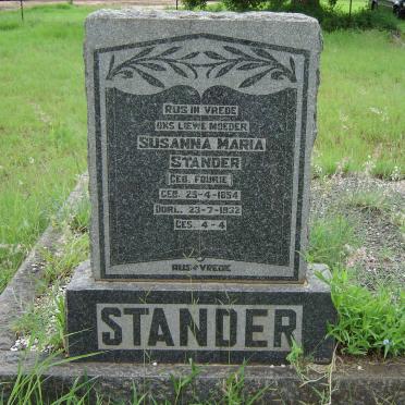 STANDER Susanna Maria nee FOURIE 1854-1932
