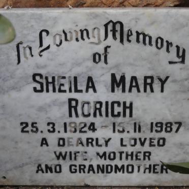 RORICH Sheila Mary 1924-1987