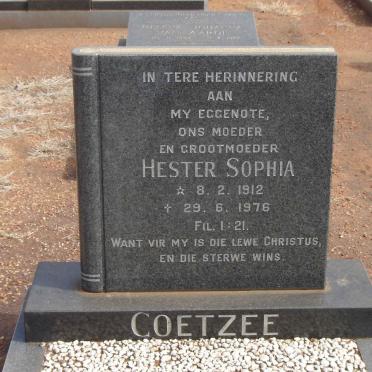 COETZEE Hester Sophia 1912-1976