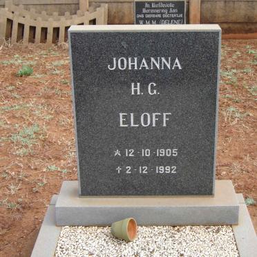 ELOFF Johanna H.G. 1905-1992