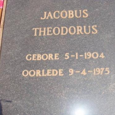 KRUGER Jacobus Theodorus 1904-1975
