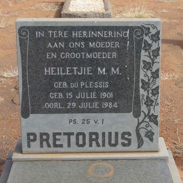 PRETORIUS Heiletje M.M. nee DU PLESSIS 1901-1984