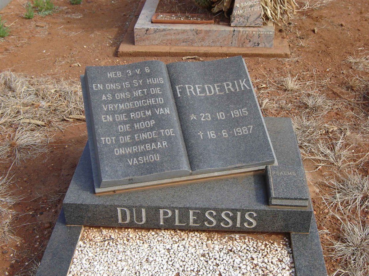 PLESSIS Frederik, du 1915-1987
