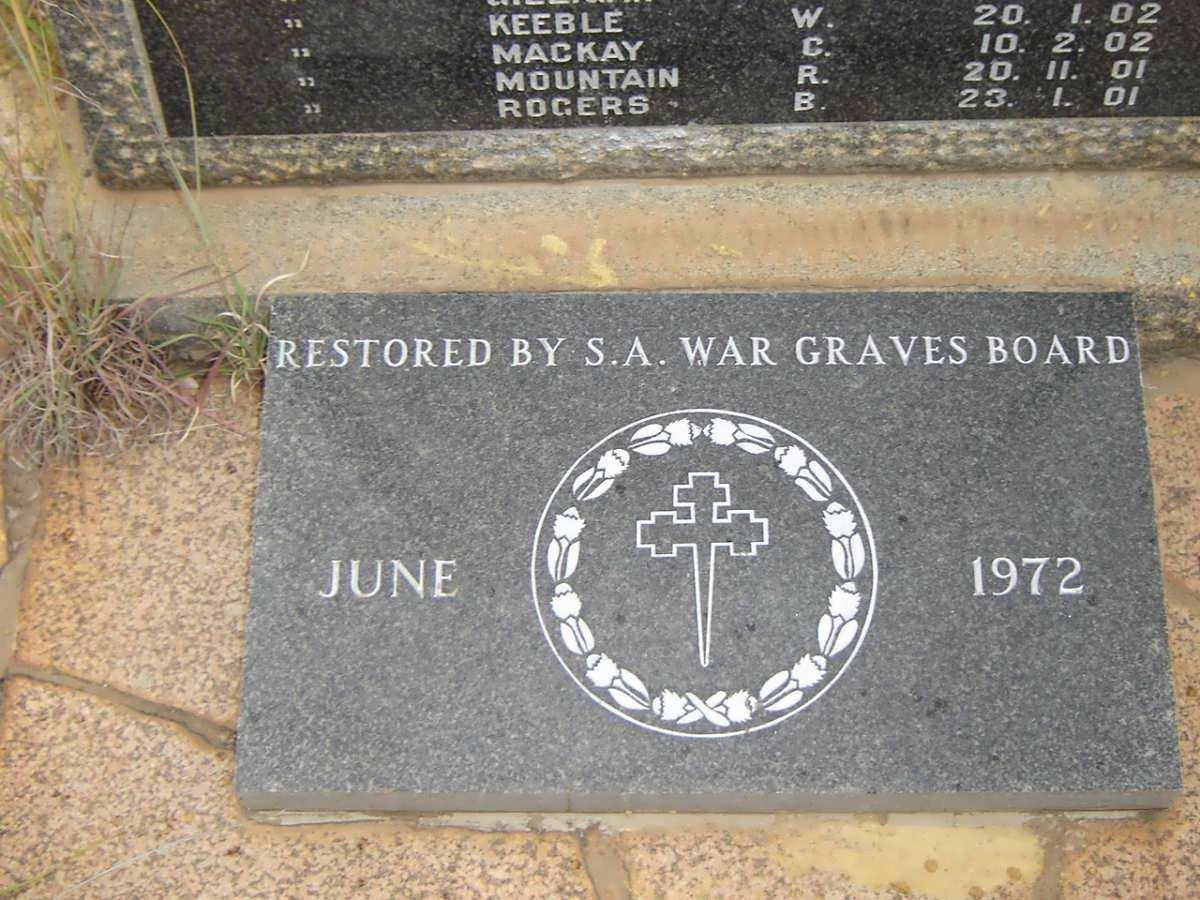 MEMORIAL IN REMEMBRANCE OF FALLEN SOLDIERS 1899-1902 #1