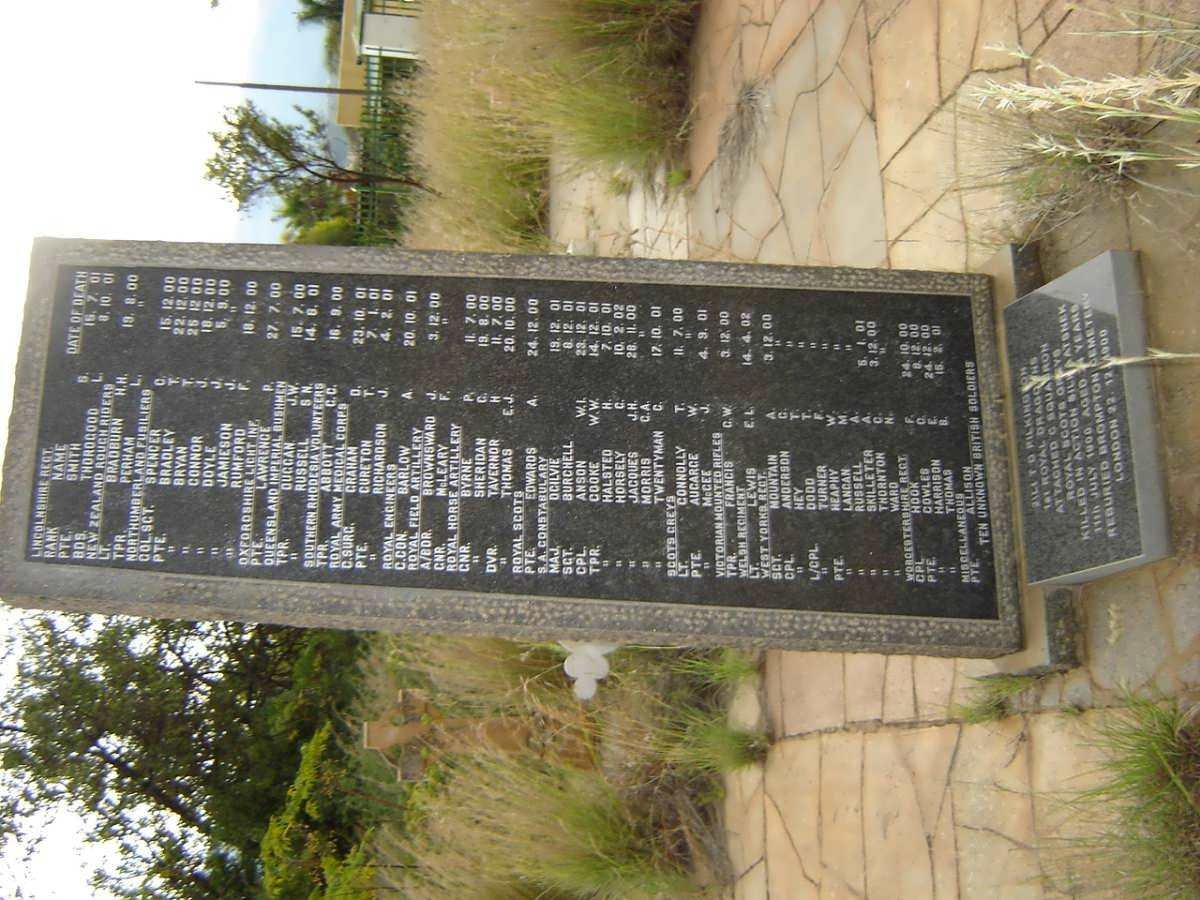 MEMORIAL IN REMEMBRANCE OF FALLEN SOLDIERS 1899-1902 #2
