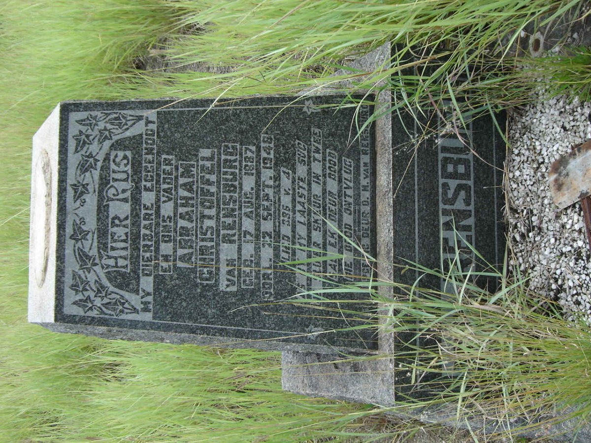 RENSBURG Abraham Christoffel, van 1887-1948