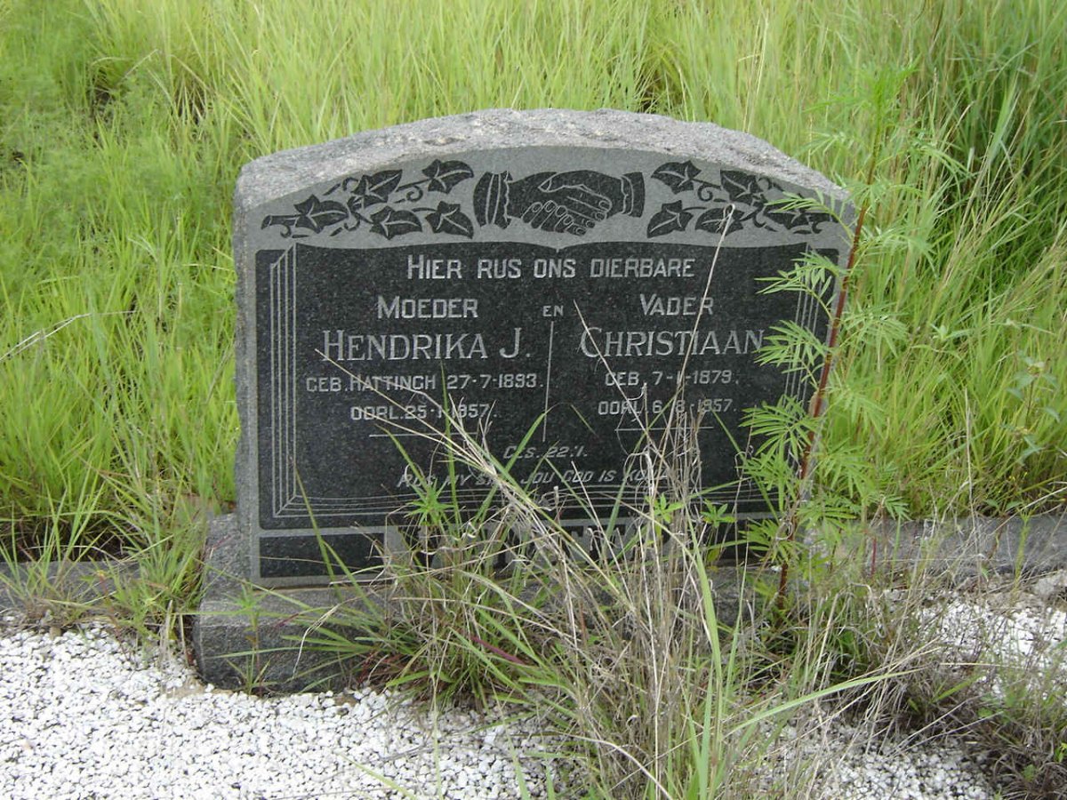 VENTER Christiaan 1879-1957 & Hendrika J. HATTINGH 1893-1957