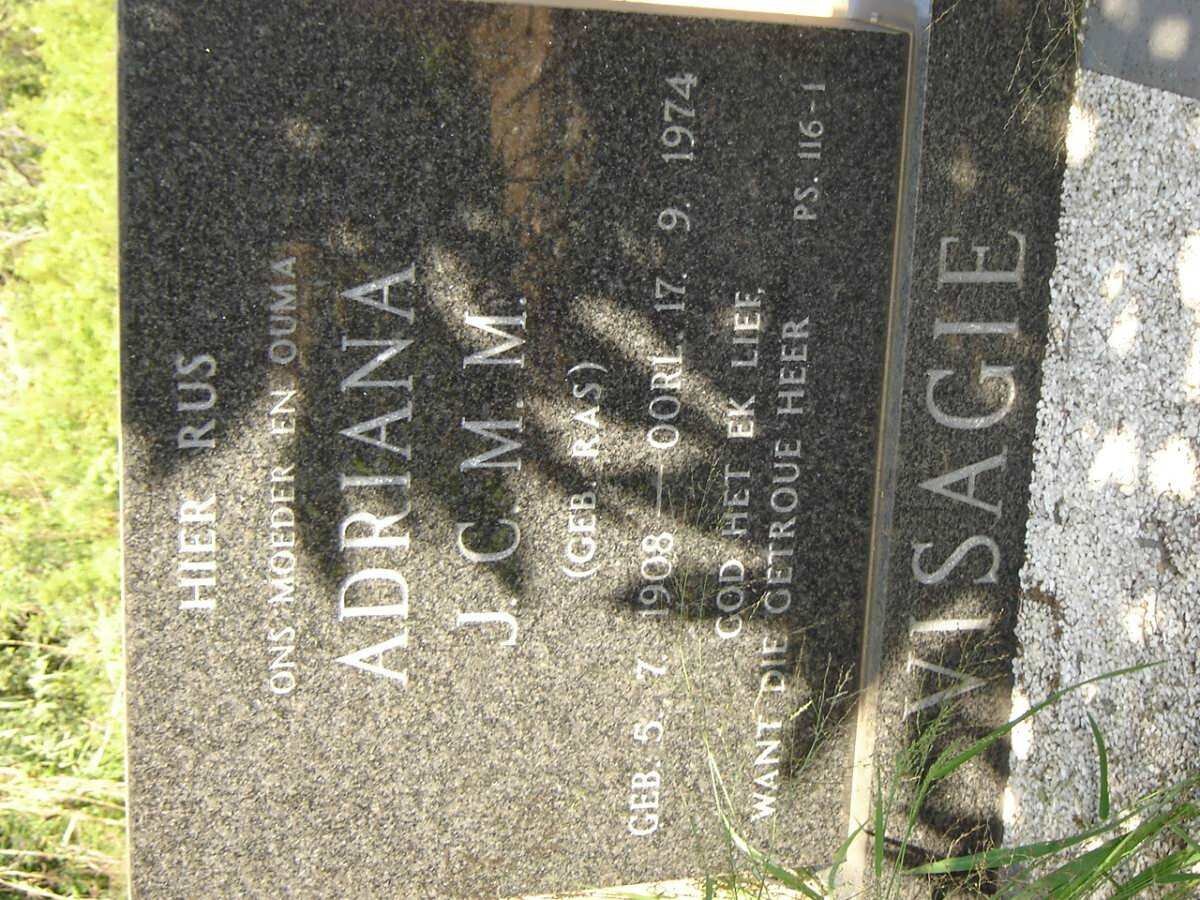 VISAGIE Adriana J.C.M.M. nee RAS 1908-1974