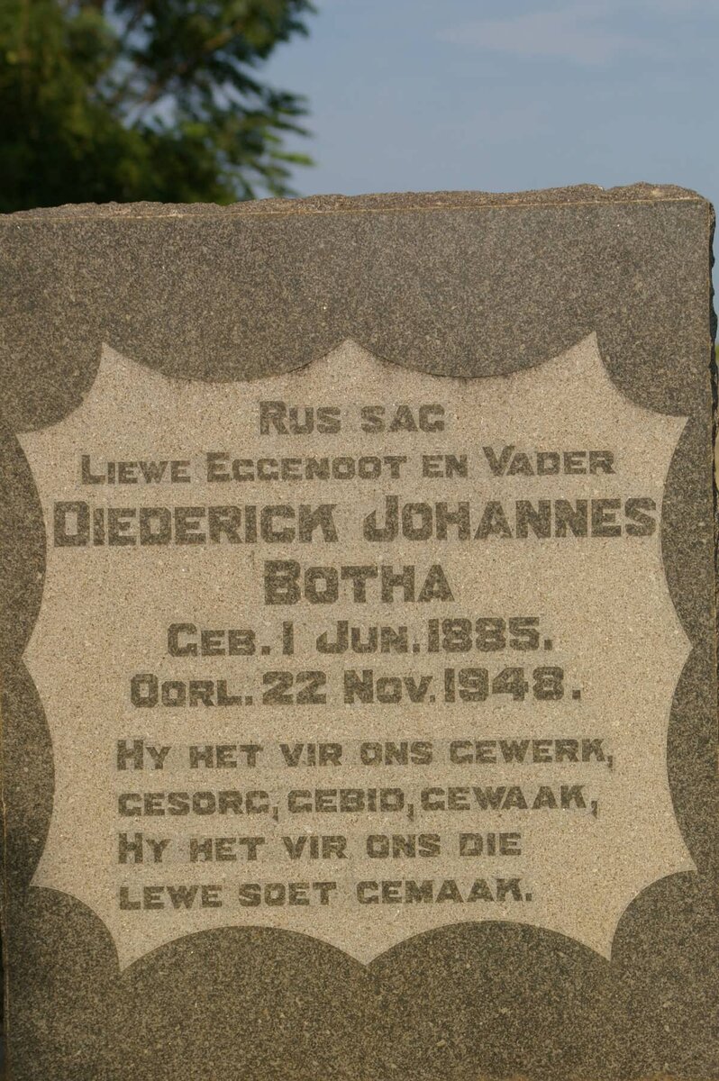 BOTHA Diederick Johannes 1885-1948