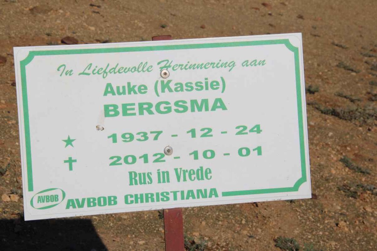 BERGSMA Auke 1937-2012