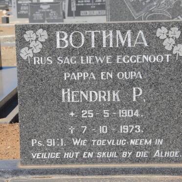 BOTHMA Hendrik P. 1904-1973