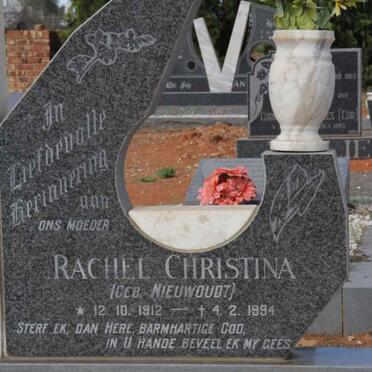 BOSHOFF Rachel Christina nee NIEUWOUDT 1912-1994