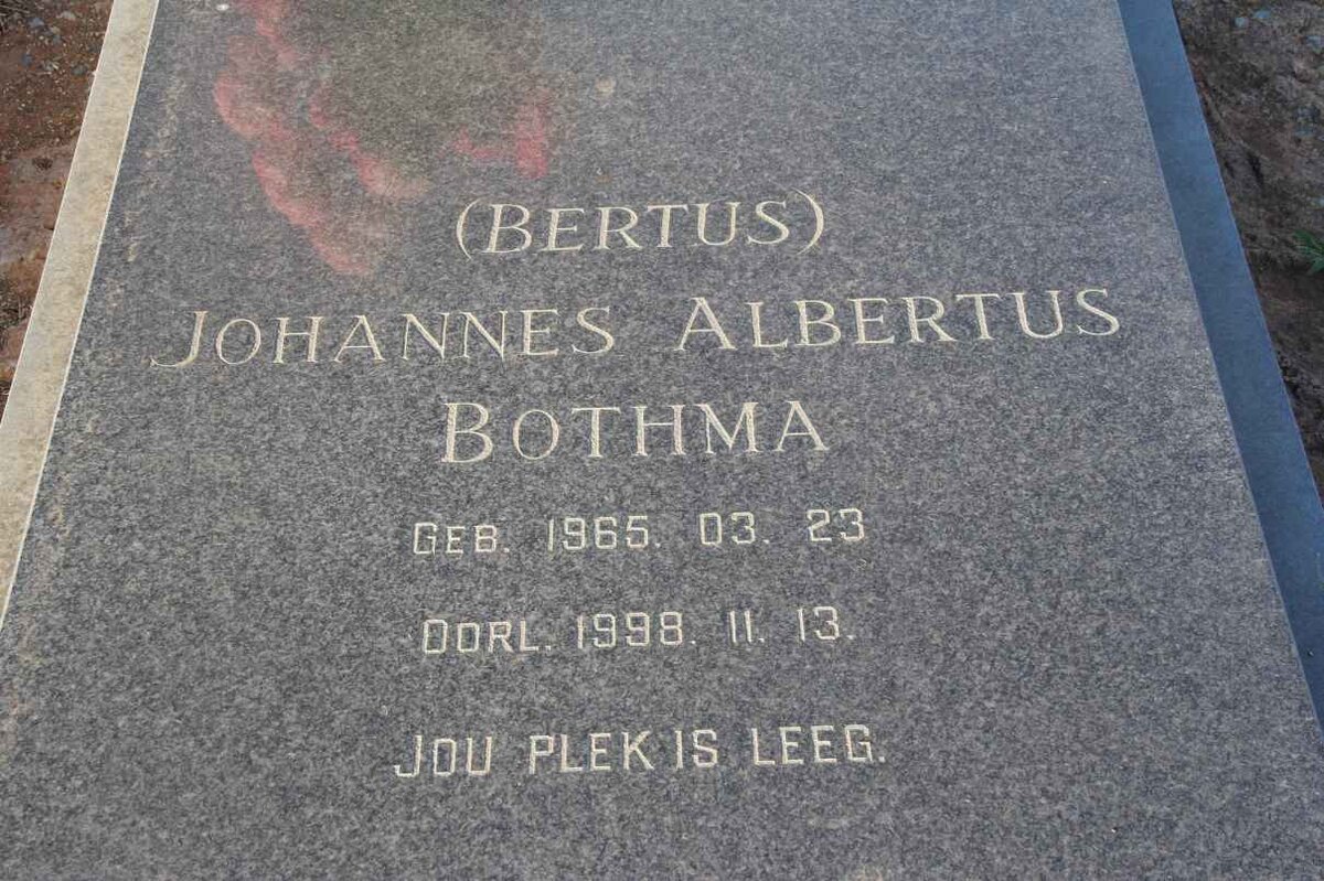 BOTHMA Johannes Albertus 1965-1998