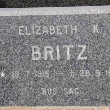 BRITZ Elizabeth K. 1915-1993