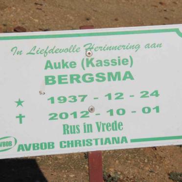 BERGSMA Auke 1937-2012
