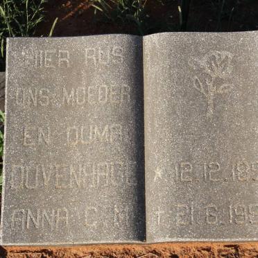 DUVENHAGE Anna C.M. 1898-1989