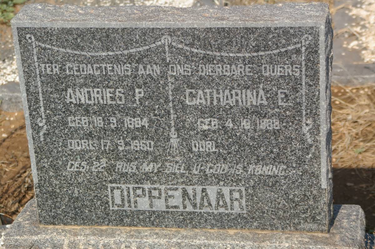 DIPPENAAR Andries P. 1884-1960 &amp; Catharina E. 1883-