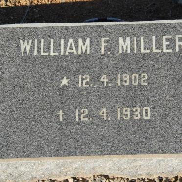 MILLER William F. 1902-1930