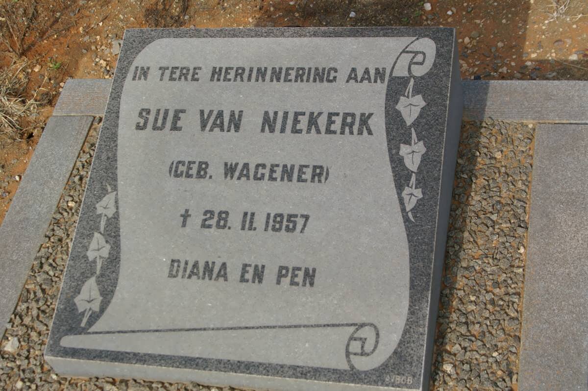 NIEKERK Sue, van nee WAGENER -1957