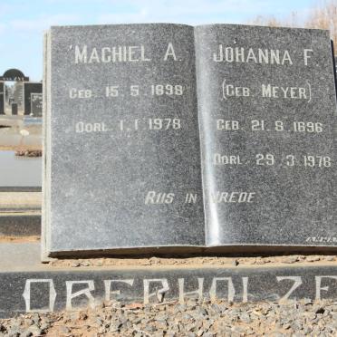OBERHOLZER Machiel A. 1898-1978 &amp; Johanna F. MEYER 1896-1978